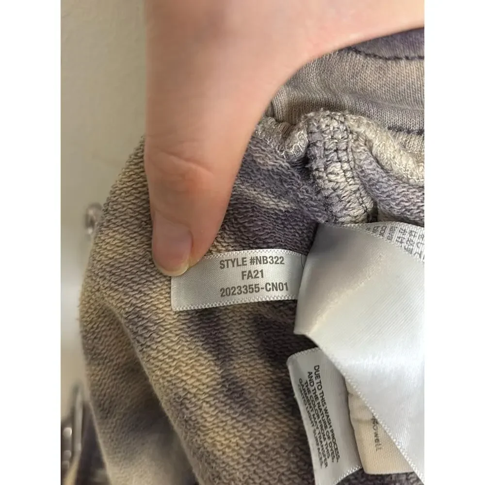 Madewell Shorts Womens XL Tie-Dye (Re)Sourced Cotton Sweat Coastal Granite Gray